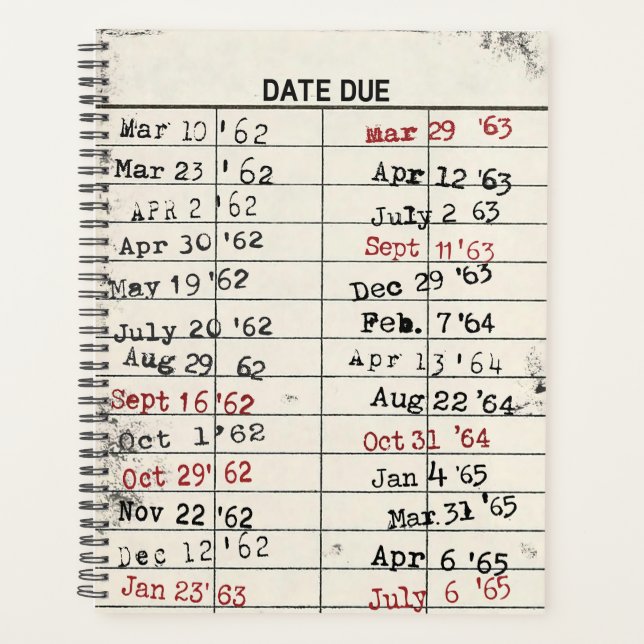 Agenda Cartão de Biblioteca Retroativa (Frente)
