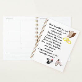 Agenda Cartão de Casamento Elegante – Saltos Pretos Chic 