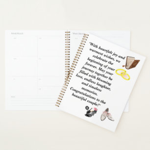 Agenda Cartão de Casamento Elegante – Saltos Pretos Chic