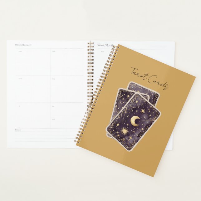 Agenda Cartas de Tarot da Lua Roxa Estrelas (Exibição)