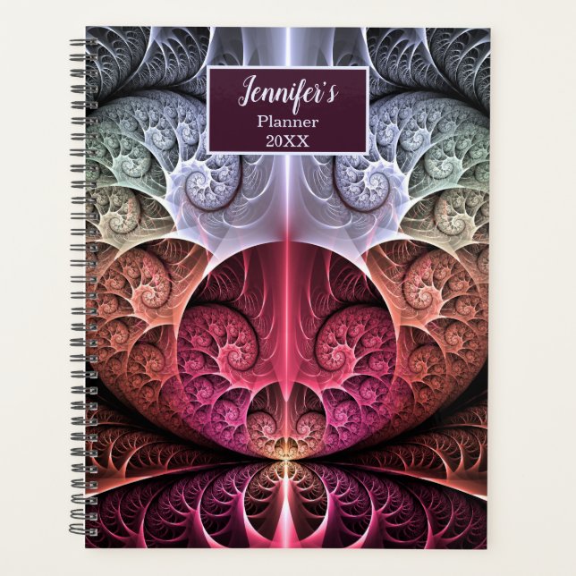 Agenda Cartaz Abstrato Surreal Fantasy Fractal (Frente)