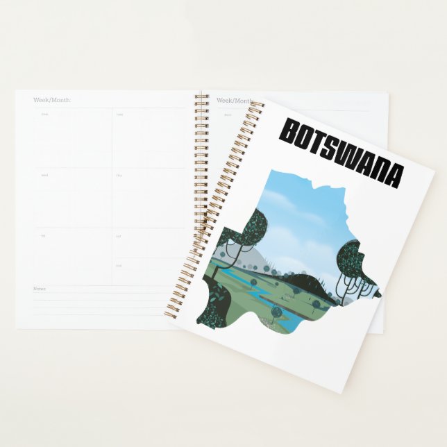 Agenda cartaz de viagem do Botsuana (Exibição)