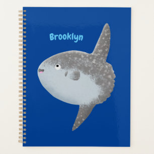Agenda Cartografia fofa mola de peixe-sol oceânico