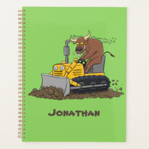 Agenda Cartoon buldozer engraçado