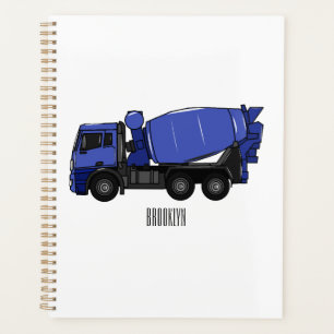 Agenda Cartoon de caminhão de transporte misto em betão