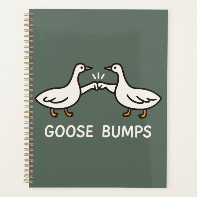 Agenda Cartoon Engraçado Ganso Bumps | Fist Bump Geese An (Frente)