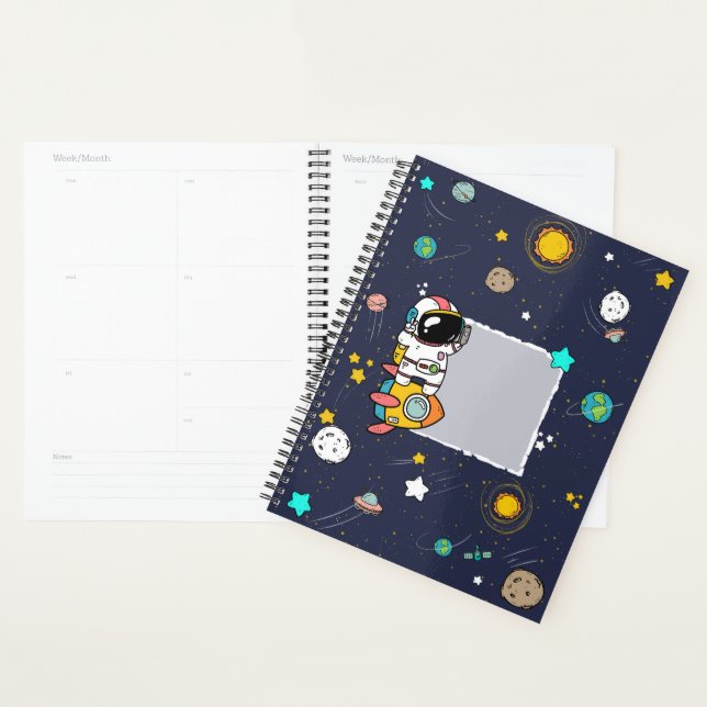 Agenda Cartoon espacial astronauta (Exibição)