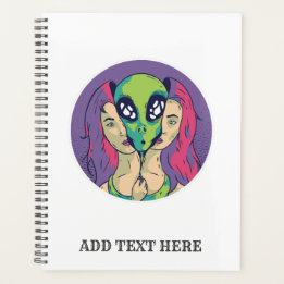 Agenda Cartoon pop Art Alienígena Girl - Embaixo da Pele