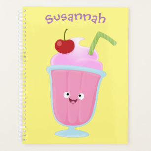 Agenda Cartoon sundae de sorvete de morango
