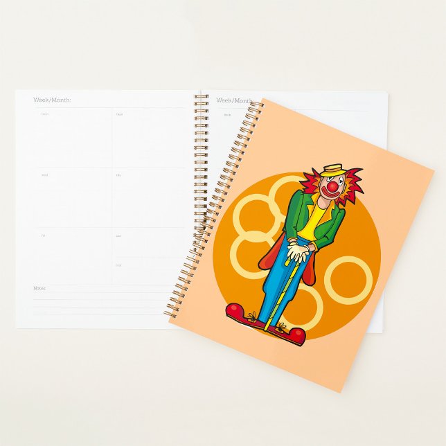 Agenda Cartoon Whimsical Palhaço com Cores Brilhantes (Criador carregado)
