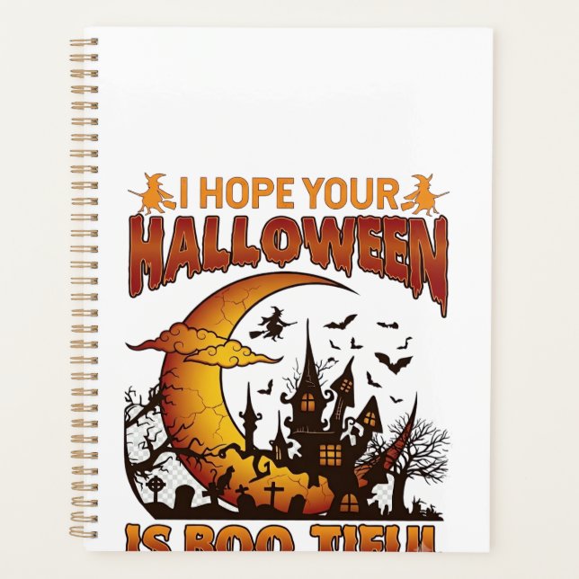 Agenda Casa Assombrada Boo Tiful de Halloween Lua Crescen (Frente)