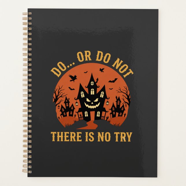 Agenda Casa Assombrada de Halloween Faça ou Não Faça (Frente)
