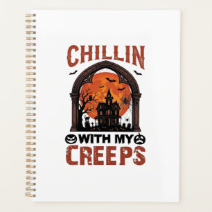 Agenda Casa Assombrada do Chillin Creeps Halloween Lua La
