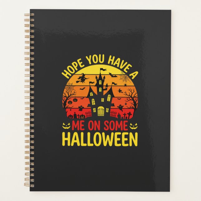 Agenda Casa Assombrada Engraçada do Halloween em Algum De (Frente)