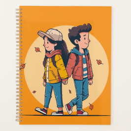 Agenda Casal com as mãos caminhando juntas no outono