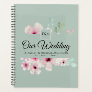 Agenda Casal Cor-de-rosa-pincelado monograma