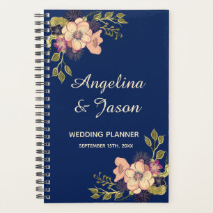 Agenda Casamento Azul Elegante Russo
