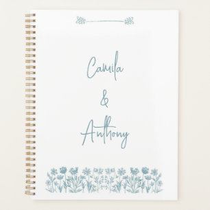 Agenda Casamento Blue Wildflower Boho