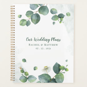 Agenda Casamento Botânico Elegante Eucalyptus Greenery