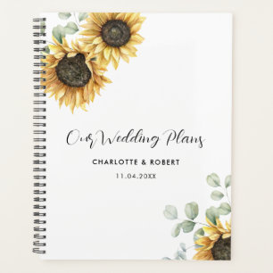 Agenda Casamento Botânico Floral Girassol