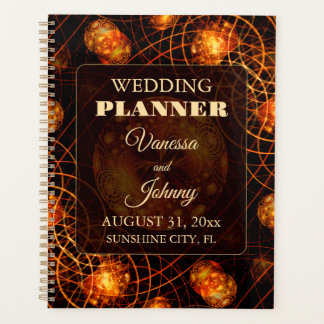 Agenda Casamento Clássico Boho Moderno Dourado #901