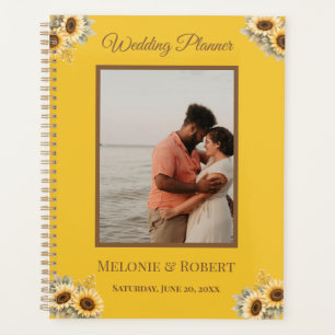 Agenda Casamento com Foto Personalizada Floral Boho Elega