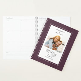 Agenda Casamento com Noivado de Gabinetes Púrpura Elegant