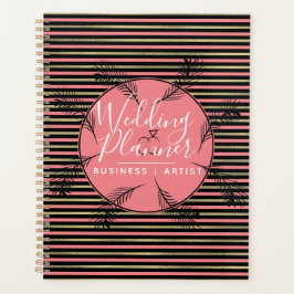 Agenda Casamento com tiras de folhas tropicais