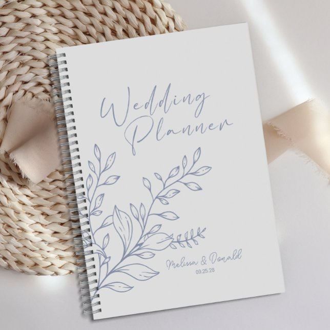 Agenda Casamento de Boho das Flores Periwinkle (Criador carregado)