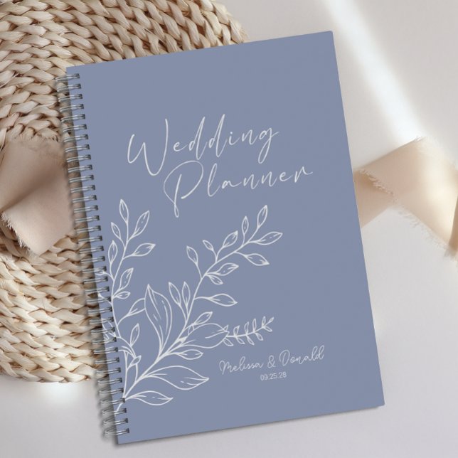 Agenda Casamento de Boho das Flores Periwinkle (Criador carregado)