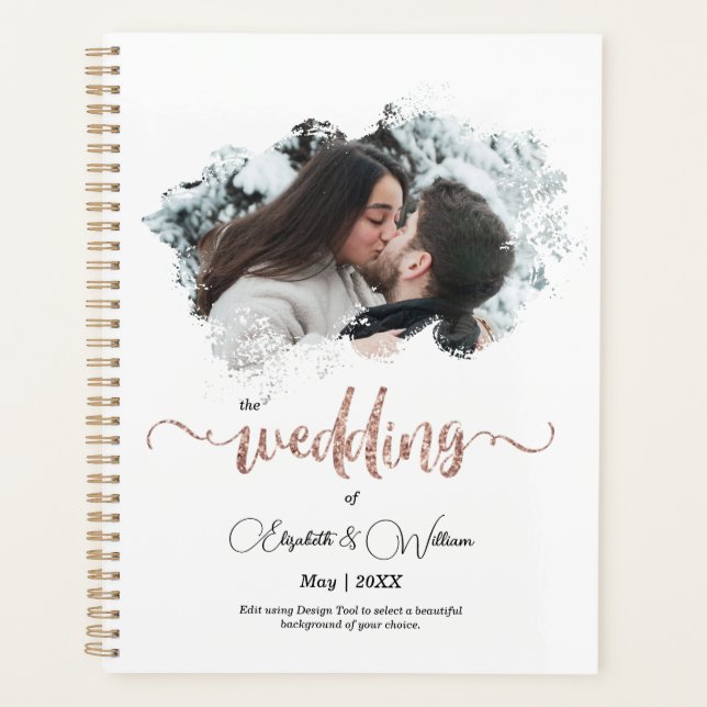 Agenda Casamento de Casal Adorável com Frame (Frente)