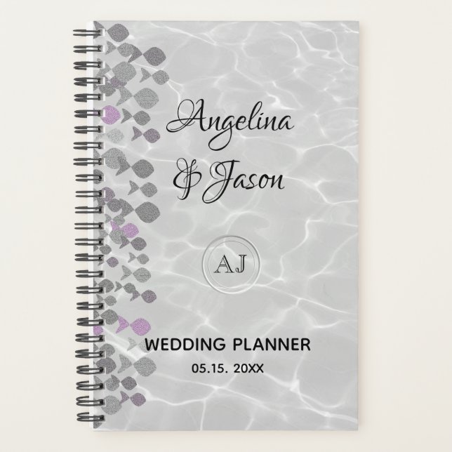 Agenda Casamento de Cinzas Elegante (Frente)