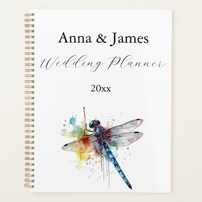 Agenda Casamento de Dragonfly, personalizado (Frente)