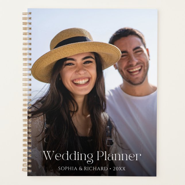 Agenda Casamento de Fotografias Personalizado Elegante (Frente)