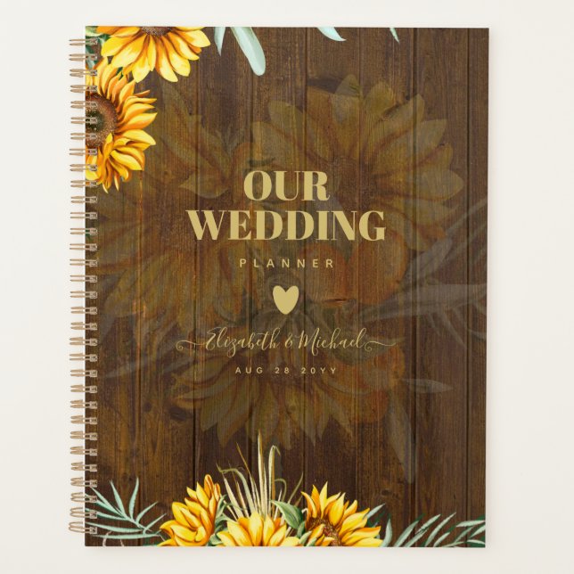 Agenda Casamento de Grass Pampas Russo Personalizado (Frente)
