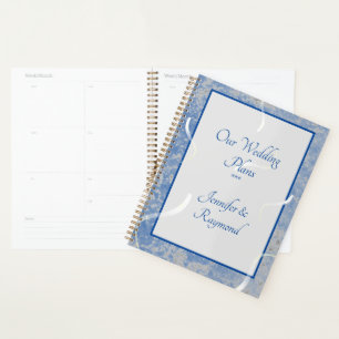 Agenda Casamento de Mármore Azul e Cinza