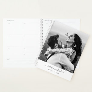 Agenda Casamento de Nomes de Fotografias Manuscritos Mode