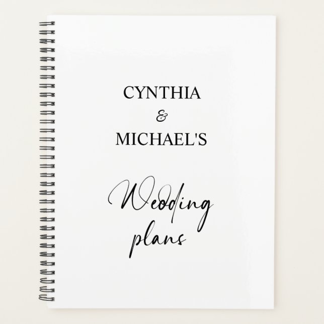 Agenda Casamento de Script Manuscrito (Frente)