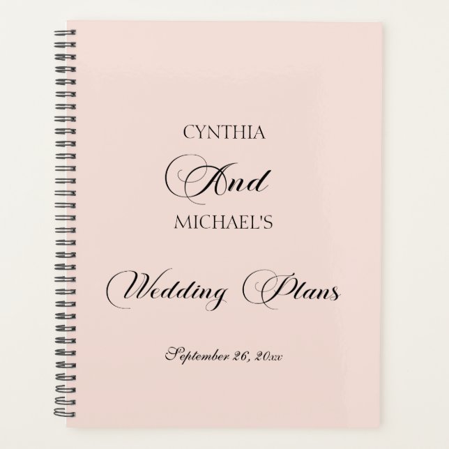 Agenda Casamento de Script Moderno (Frente)
