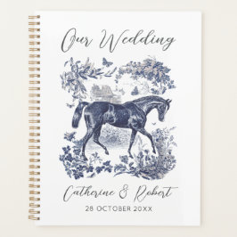 Agenda Casamento de Túneis de Cavalo Azul-Chic, Elegante