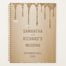 Agenda Casamento Dourado com Champagne Beige