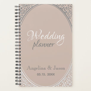 Agenda Casamento Elegante em Rosa Poeirento