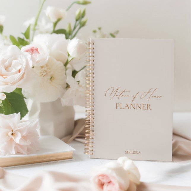 Agenda Casamento Elegante Moderno da "Matriz do Planador  ("Matron of Honor Planner" Modern Elegant Wedding Planner)
