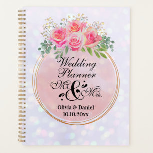 Agenda Casamento entre o Elegante e a Sra. Blush Pink Flo