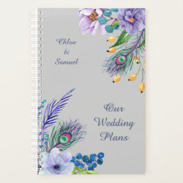 Agenda Casamento Floral Blue Boho