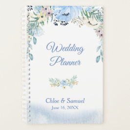 Agenda Casamento Floral de Azul-Aquarela