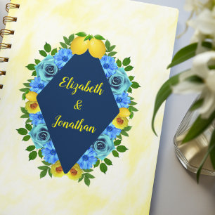 Agenda Casamento Floral de Limão Ensolarado