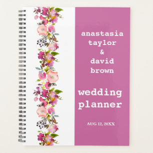 Agenda Casamento Floral Rosa