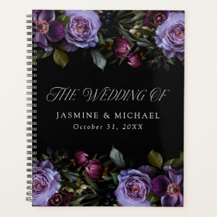 Agenda Casamento Floral Roxo Gótico Temperamental