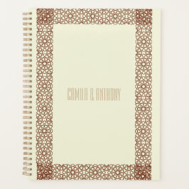 Agenda Casamento Geométrico Dois na Fronteira entre Beige